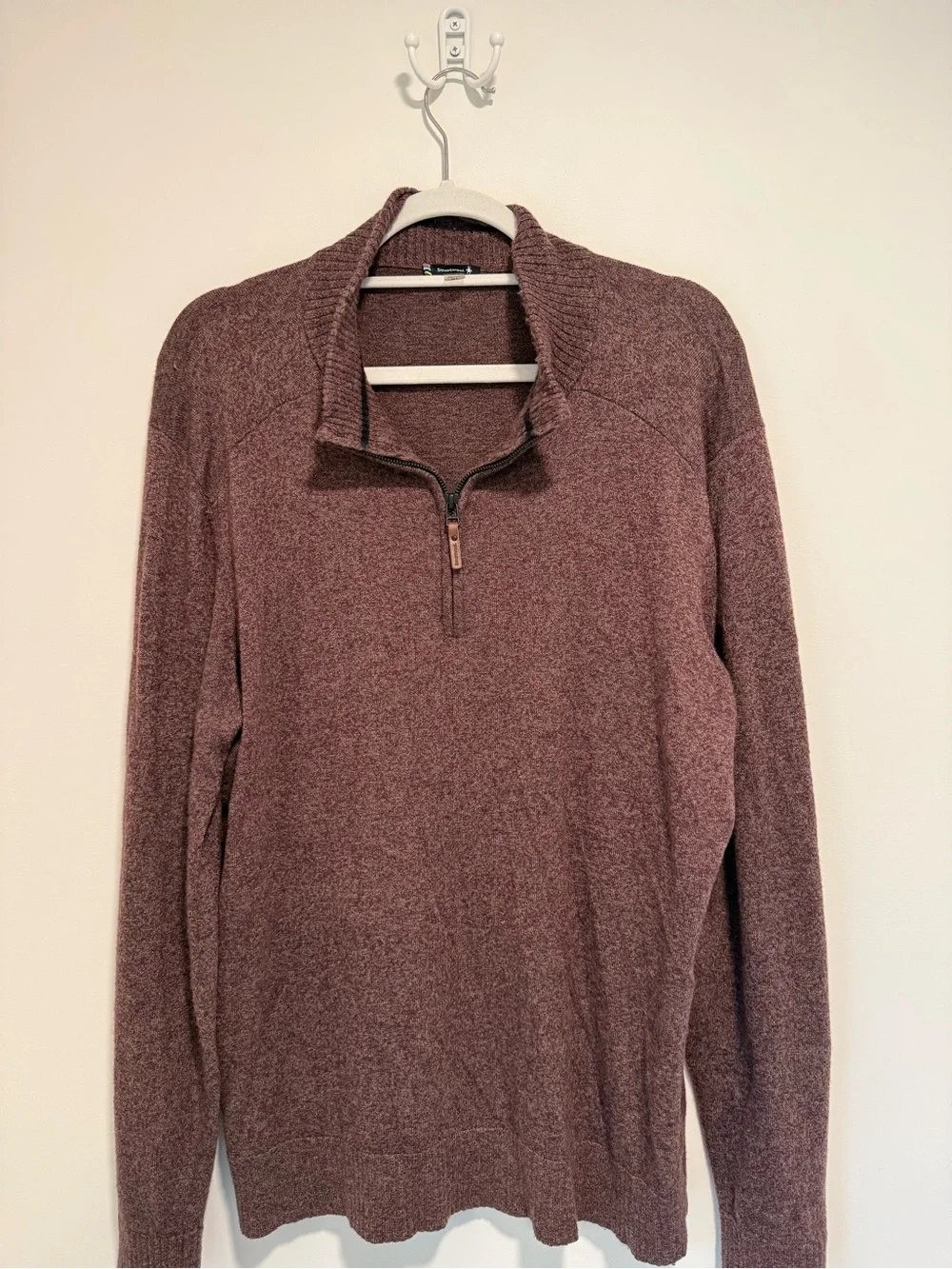 Smartwool Men's XL Quarter Zip Maroon Pullover